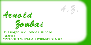 arnold zombai business card